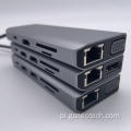 12-w-1 adapter stacji dokowania typu C laptop USB